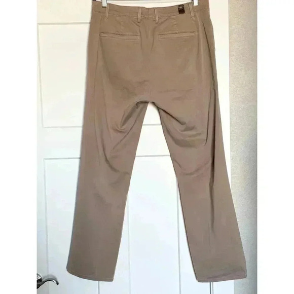 AG Adriano Goldschmidt Mens The Lux Khaki Tailored Trousers in Wheat 36R - Picture 3 of 13